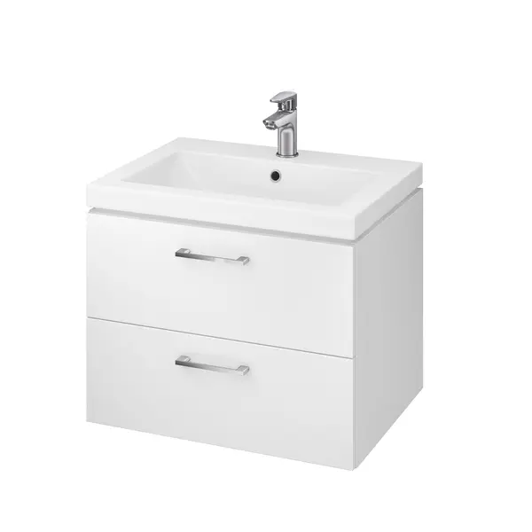 Masca chiuveta baie Cersanit set 857 Lara Como 60 cm alb (baza+lavoar) S801-173