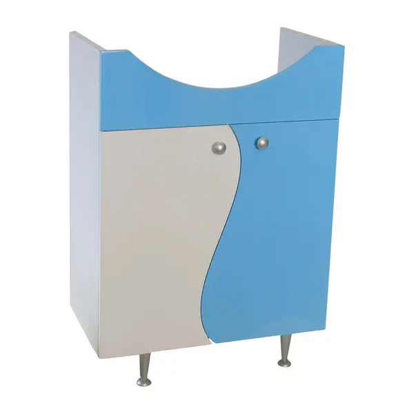 Masca chiuveta / lavoar baie Selena din MDF 70 cm alb-bleu