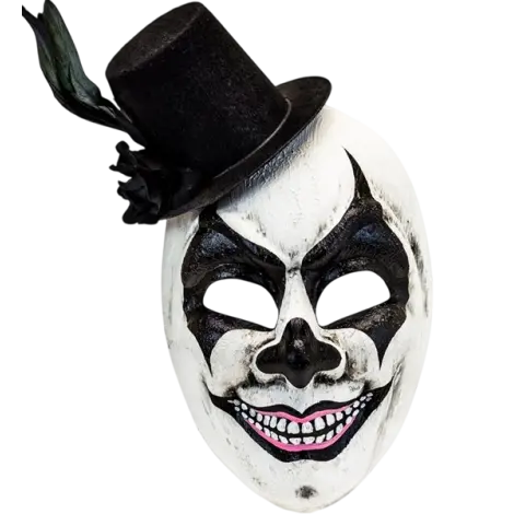 Masca commedia dellarte alb cu negru