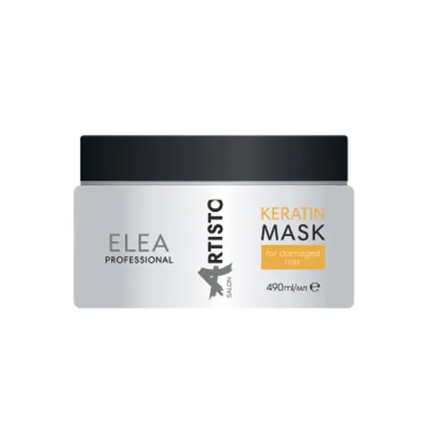 Masca cu keratina pentru indreptarea structurii parului tratat Elea Professional Artisto, 490 ml