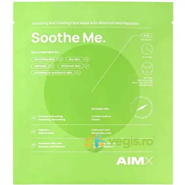 Masca cu Peptide, Glutation si Acid Hialuronic Soothe Me 25ml