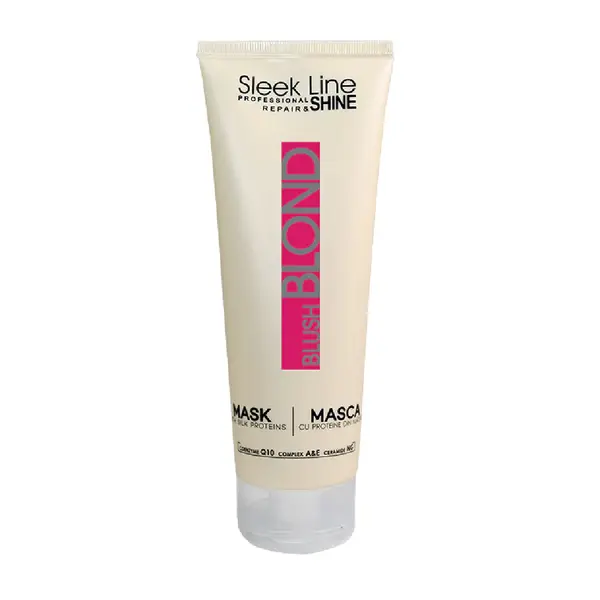 Masca cu pigment neutralizant Blond Blush Roz, 250ml, Sleek Line