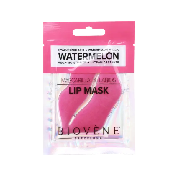 Masca de buze cu acid hialuronic si centella asiatica Watermelon Mega-Moisturize, 1 bucata, Biovene