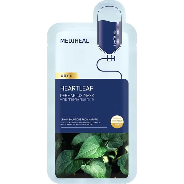Mască de față echilibrantă, Dermaplus Heartleaf Sheet Mask, 22 ml, Mediheal