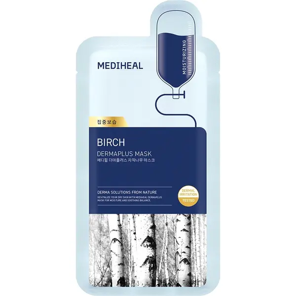 Mască de față tip pentru hidratare, Dermaplus Birch Sheet Mask, 22 ml, Mediheal