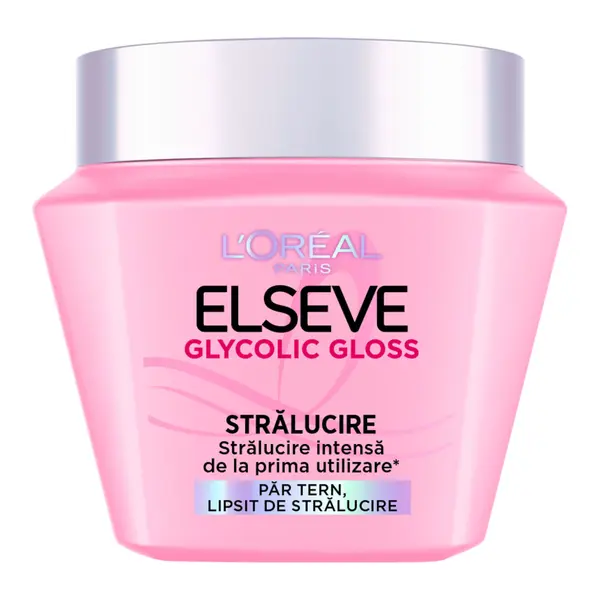 Masca de par pentru stralucirea parului Glycolic Gloss, 300ml, Elseve