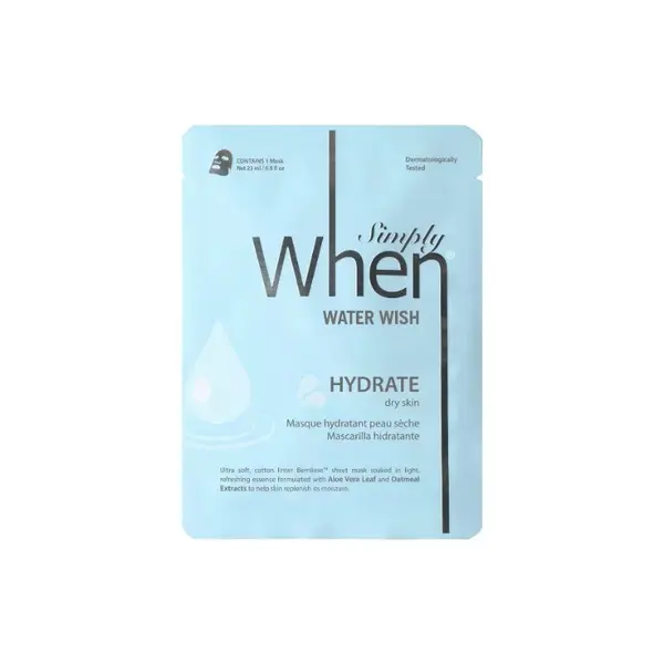 Masca faciala cu acid hialuronic si aloe vera, Water Wish, 23ml, Simply When
