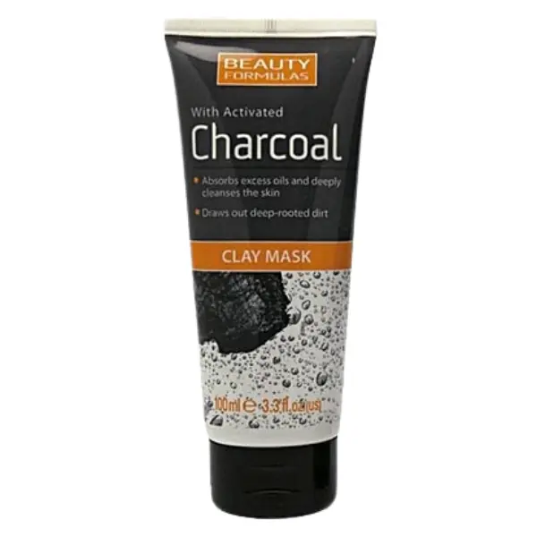 Masca faciala cu Carbune Activ si argila Beauty Formulas, Elina Med | 100 ml