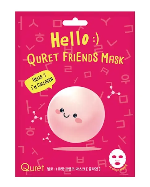 Masca fata cu colagen Hello Friends, 25g, Quret