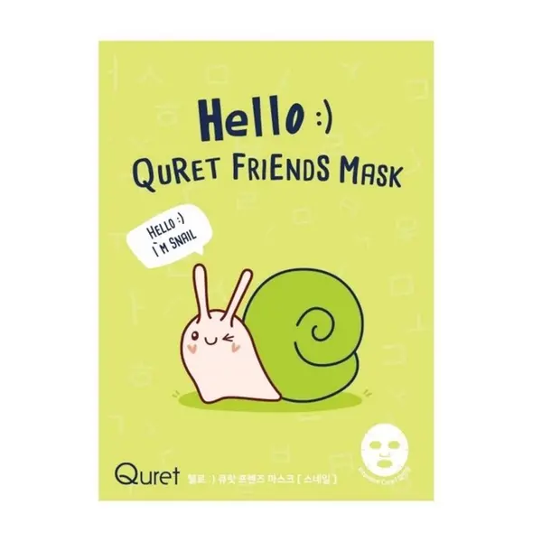 Masca fata cu mucus de melc Hello Friends, 25g, Quret