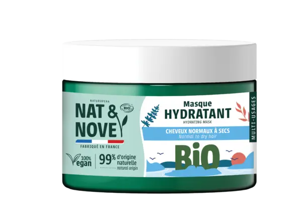 Masca hidratanta pentru par normal si uscat cu extract de castravete 3in1 Bio, 300ml, Nat&Nove