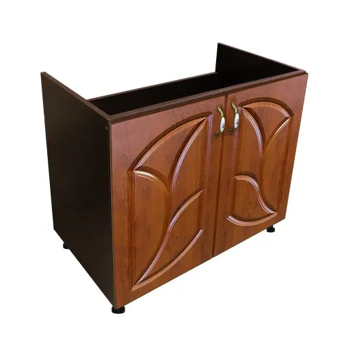 Masca pentru chiuveta cu 2 usi Zebra, Wenge/Cedru Frunza, fara blat, 80 x 82 x 50 cm