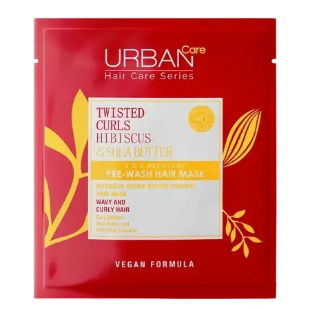 Masca pentru par cret pre-samponare cu Hibiscus si unt de Shea, 50 ml, Urban Care