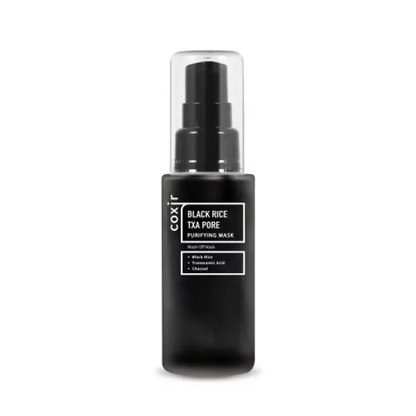 Masca purifianta pentru pori cu orez negru si Acid Tranexamic, 50ml, Coxir