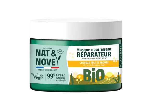 Masca reparatoare pentru par uscat si deteriorat cu extract de alune 3in1 Bio, 300ml, Nat&Nove