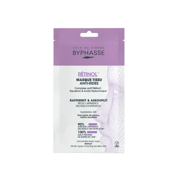 Masca servetel antirid cu retinol, 18ml, Byphasse