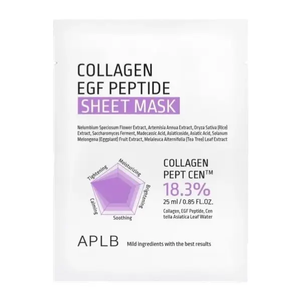 Masca tip servetel cu Collagen EGF si Peptide, 25ml, APLB