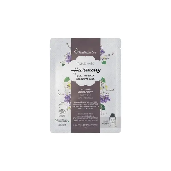 Masca tip Servetel pentru Fata cu Efect Calmant, Anti-roseata, Harmony, 20 g, Esentialaroms