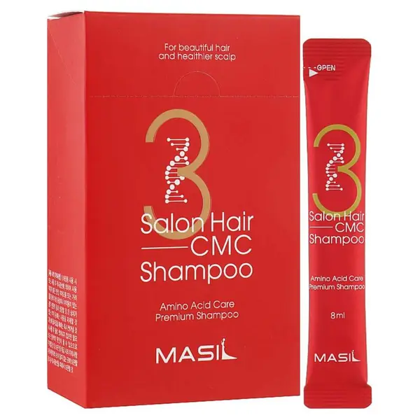 Masil - Șampon stick CMC pentru păr, 3 Salon Hair, 8ml, 20 buc