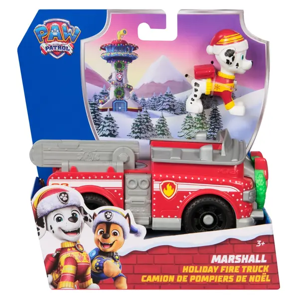 Masina cu figurina, Paw Patrol, Marshall Holiday Fire Truck, 20153732