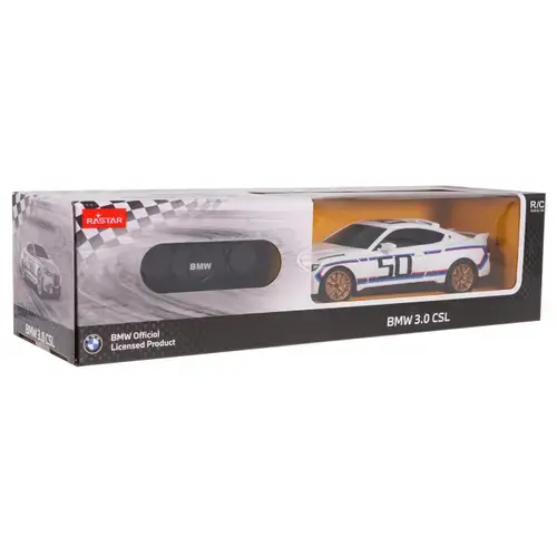 Masina cu telecomanda – BMW 3.0 CSL, scara 1 la 24 (Alb)