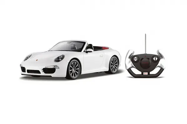 Masina cu Telecomanda Porsche Carrera S Alb, Scara 1:12
