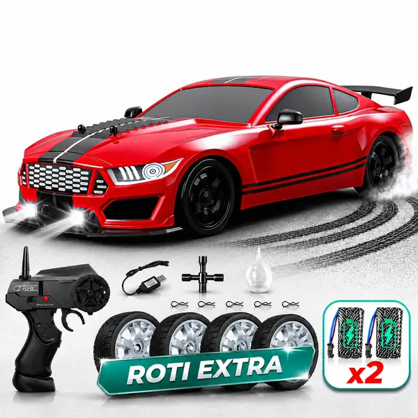 Masina cu telecomanda RC Timebox, 20km/h, 1:16, Drift car, lumini LED, Negru - Default Title
