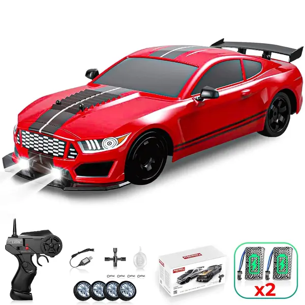 Masina cu telecomanda RC Timebox, 20km/h, 1:16, Drift car, lumini LED, Negru - Default Title