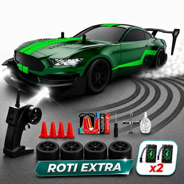 Masina cu telecomanda RC Timebox, 30km/h, 1:16, 4x4, Drift car, Verde - Default Title