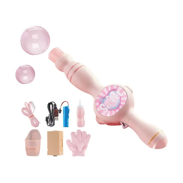 Masina de Bule de Fum Magic - Bagheta cu Efect de Ceata si Lumina LED - Albastru Albastru