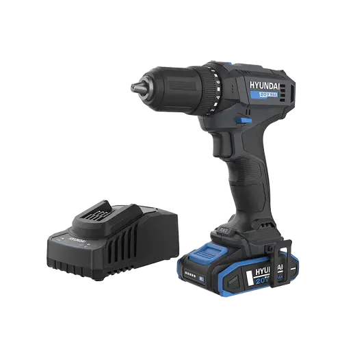Masina de gaurit Hyundai DD20S-40TT, acumulator 20V + incarcator (Albastru/Negru)
