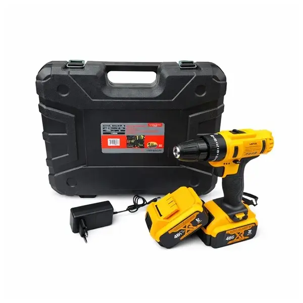 Masina de gaurit si insurubat, bormasina autofiletanta 8AH, DEPOX , 2 acumulatori 48V, 120 accesorii