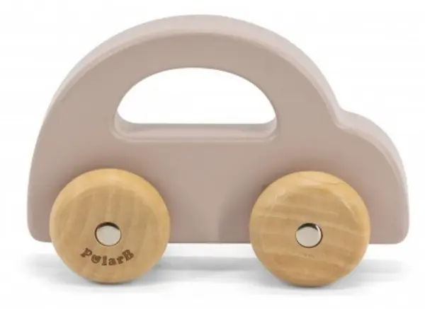 Mașină de împins din lemn Viga Toys - PolarB, bej