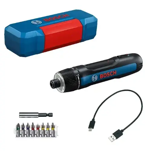 Masina de insurubat cu acumulator BOSCH GO Professional, turatie 306 - 396 rpm, cuplu 5 - 2.5 Nm, prindere 1/4 inch, acumulator 3.6V, 2 Ah