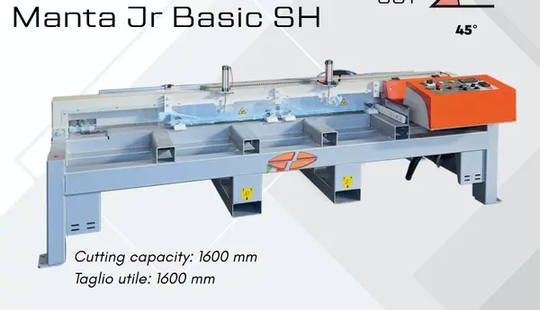 Masina de prelucrat marmura Manta JR Basic Short 45°, cap fix si invertor - lung. max. 160cm, 5.5 kW, 400V - Mondial-150822