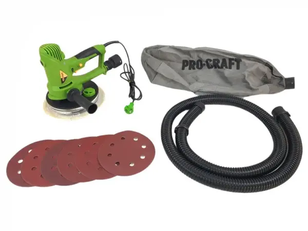 Masina de slefuit pereti Procraft EX950EL, 950W, 180mm, 1200-2500RPM, aspirator + sac