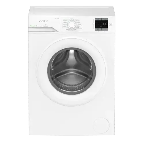 Masina de spalat rufe Arctic APLM1WFSU17210W, Clasa A, Capacitate 7 Kg, 1200 rpm, ExtraSteam, Flow Control, Add In, Eco Wash, Aqua Safe, SaveInAll, Motor Silent Inverter (Alb)