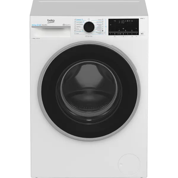 Masina de spalat rufe Beko B7WFU810416WB2ES, 10 kg, 1400 RPM, AutoDose, 15 programe, AquaWave, Motor ProSmart Inverter, Alb, Clasa A