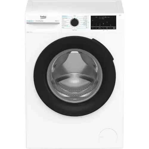 Masina de spalat rufe Beko BM3WFSU48415WB, 8 kg, 1400 rpm, Clasa A, Motor ProSmart Inverter, EnergySpin, ColdWash, SteamCure (Alb)