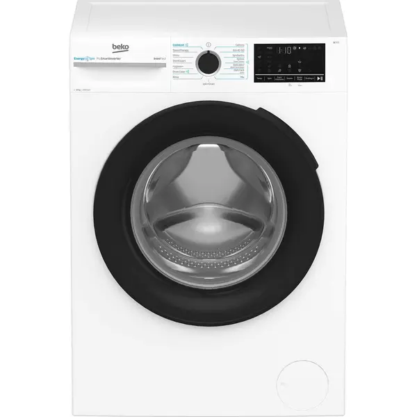 Masina de spalat rufe Beko BM3WFU410415WB, 10 kg, 1400 RPM, ProSmart Inverter, EnergySpin, ColdWash, SteamCure, Alb, Clasa A