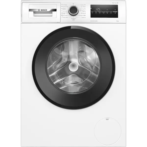 Masina de spalat rufe Bosch Seria 4 WAN2826BBY, 9 kg, 1400 RPM, Clasa A, Iron Assist, Siguranta copii, Alb