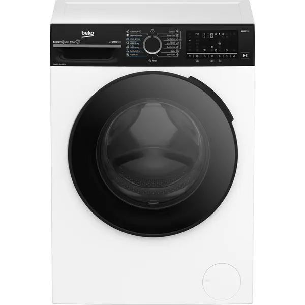 Masina de spalat rufe cu uscator Beko BM5DFST69442WBPB, 9/6 kg, 1400 RPM, Clasa D, Iron Fast, Child Lock, Digital Display, Alb