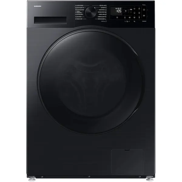Masina de spalat rufe cu uscator Samsung WD90DG5G34BBLE, 9/5 kg, 1400 RPM, Slim, Space Max, Hygiene Steam, Air Wash, Smart Things, Digital Inverter Motor, AI Ecobubble, Negru, Clasa A/E