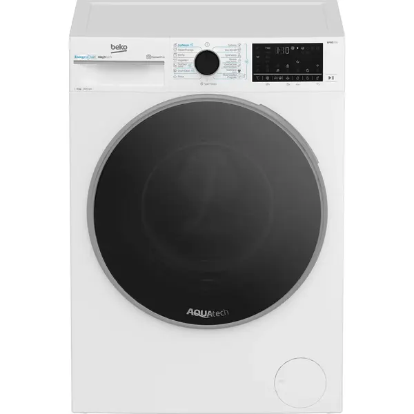 Masina de spalat rufe frontala Beko B7WFU69418WB ES, 9 kg, 1400 RPM, AddXtra, Remote Control, AquaTech, IronFast, SteamCure, Recycled Tub, ProSmart Inverter, Clasa A