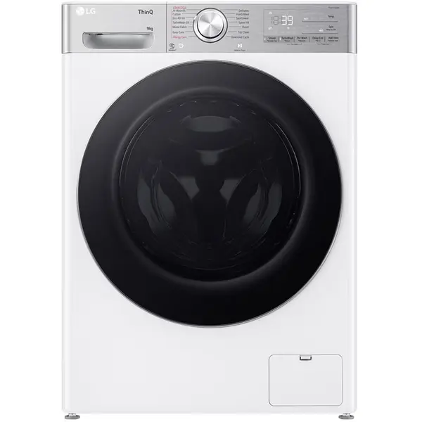 Masina de spalat rufe frontala LG F4WR909P3W, 9 kg, 1400 RPM, Clasa A, Motor Inverter Direct Drive, Turbowash, Blocare acces copii, Alb