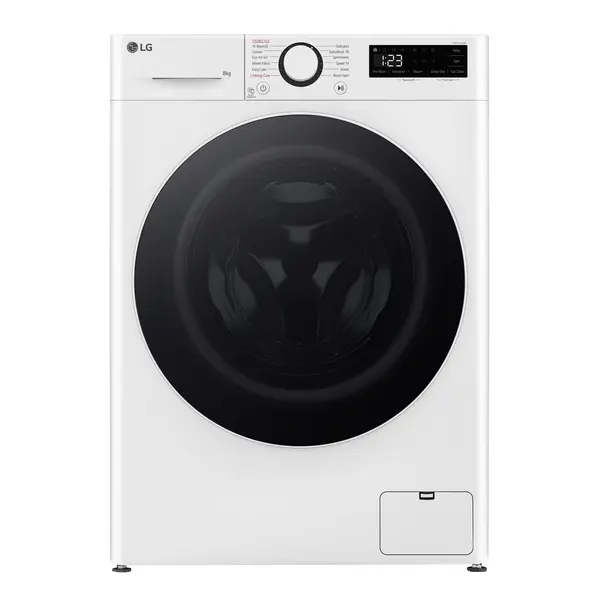Masina de spalat rufe frontala slim LG F2WR508S0W, 8 kg, 1200rpm, Motor Direct Drive, Smart Diagnosis, Alb, Steam, Clasa A