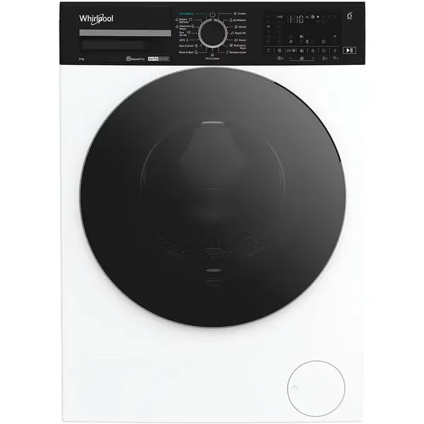 Masina de spalat rufe frontala Whirlpool WPM 911W ADS EE, 9 kg, 1400 RPM, Clasa A, Motor inverter, Auto Dose, Alb