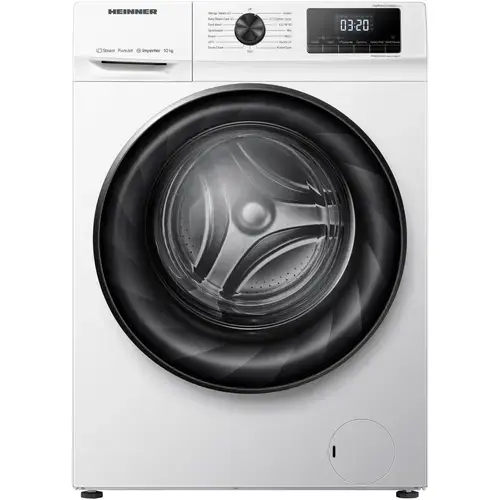 Masina de spalat rufe Heinner HWM-H1014INVA+++, 10 kg, 1400 rpm, Clasa A, Motor Inverter, Display digital, Clatire suplimentara (Alb)