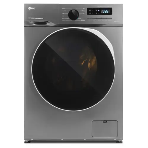 Masina de spalat rufe LDK Queen INV814SBKDS, Clasa A, Capacitate 8 Kg, 1400 rpm, Steam, Amanare pornire, DrumClean, Motor Inverter (Argintiu)
