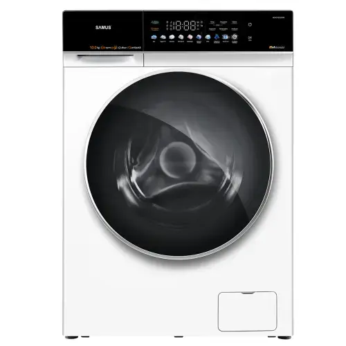 Masina de spalat rufe Samus WSHD10120IDM, 10 kg, 1200 rpm, Motor Inverter, Display LED Color, 10 programe, Clasa A (Alb)